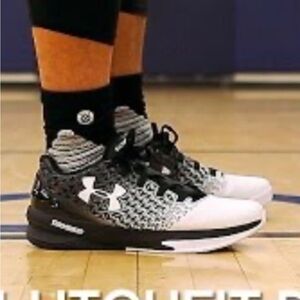 Under Armour Men's Gray High-Top Basketball Shoes
